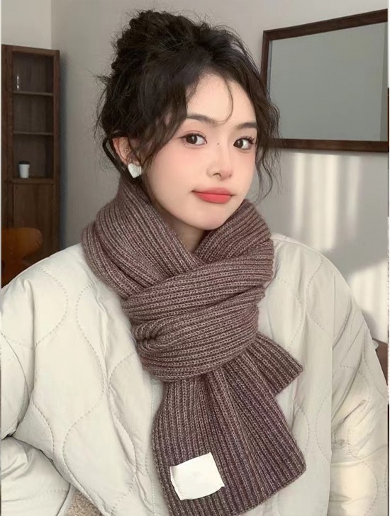 Warm Knitted Wool Soft Scarf 